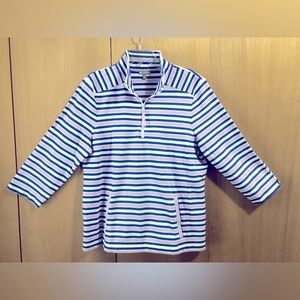 T by Talbots XL Ladies Striped Pullover Blue Pink White Quality